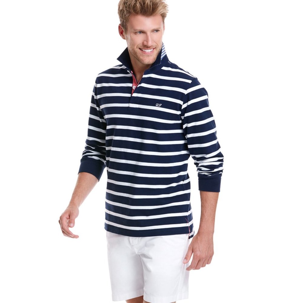 Vineyard Vines Men's Nautical Stripe Rugby size S